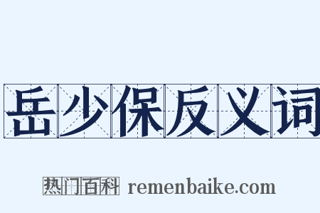 岳少保反义词是什么意思的图片